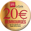 20 € remboursés sur 19 packs SFR La carte