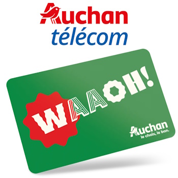 Auchan T�l�com casse les prix de ses forfaits mobiles avec la carte Waaoh!