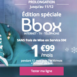Box internet Bouygues Telecom � partir de 1,99� par mois pour No�l
