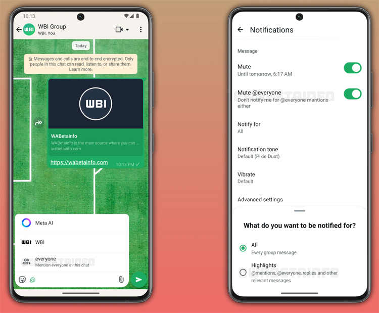 Conversations WhatsApp : bientôt la possibilité de faire taire les mentions envahissantes Conversations WhatsApp : bientôt la possibilité de faire taire les mentions envahissantes