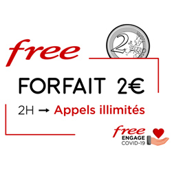 COVID-19 : Free inclut les appels illimit�s jusqu'au 11 juin pour ses abonn�s au forfait mobile 2�/0� 