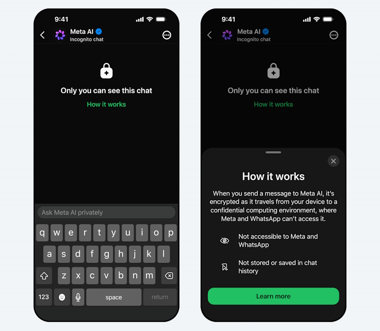 Face aux inquiétudes sur les données personnelles, Meta dévoile Incognito Chat sur WhatsApp Face aux inquiétudes sur les données personnelles, Meta dévoile Incognito Chat sur WhatsApp