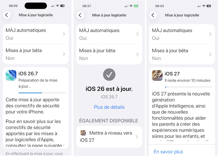 iOS 27 ou iOS 26.7 ? Apple sème la confusion dans les mises à jour de l'iPhone iOS 27 ou iOS 26.7 ? Apple sème la confusion dans les mises à jour de l'iPhone
