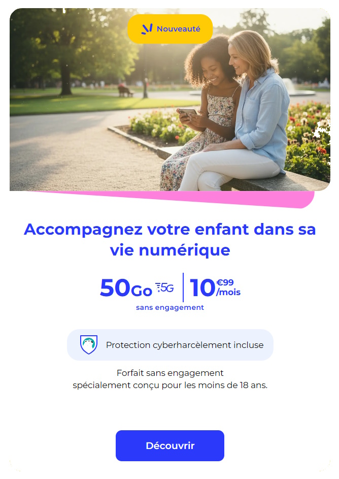 La Poste Mobile lance un forfait 5G à 10,99 € spécialement pensé pour les moins de 18 ans La Poste Mobile lance un forfait 5G à 10,99 € spécialement pensé pour les moins de 18 ans
