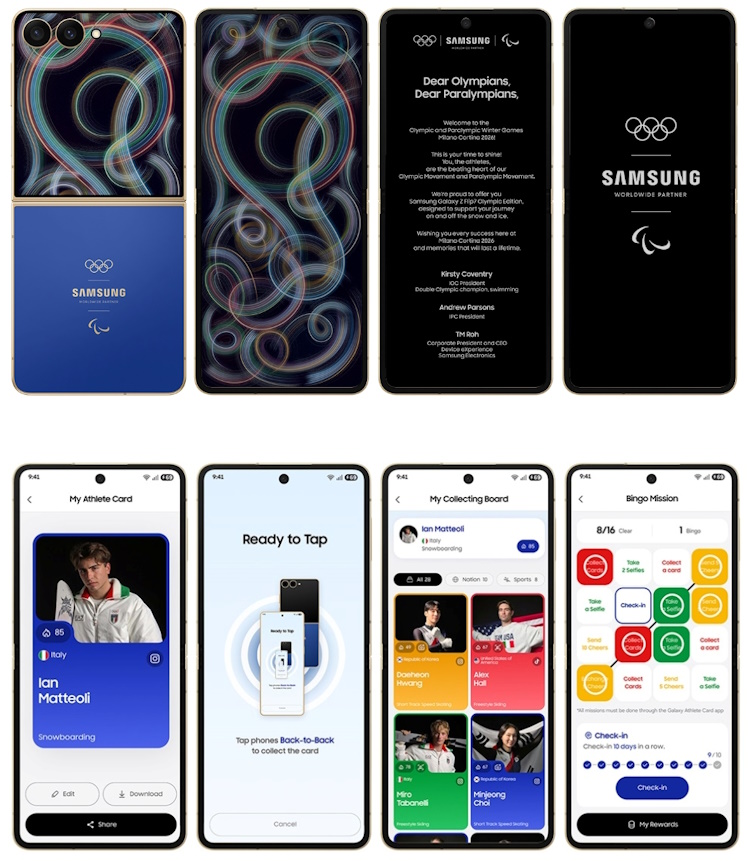 Milano Cortina 2026 : Samsung équipe les athlètes d'un Galaxy Z Flip7 Édition Olympique Milano Cortina 2026 : Samsung équipe les athlètes d'un Galaxy Z Flip7 Édition Olympique