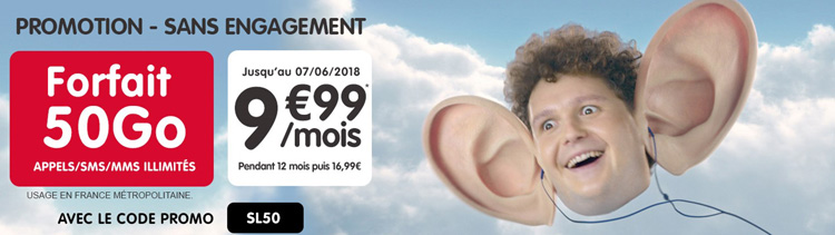 NRJ Mobile propose son forfait Woot en série limitée 50 Go à 9.99 € par mois NRJ Mobile propose son forfait Woot en série limitée 50 Go à 9.99 € par mois