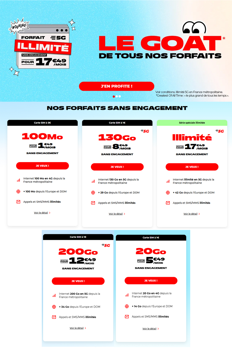 Pour ses 20 ans, NRJ Mobile bouscule le marché avec un forfait 5G illimité à 17,49 euros sans engagement Pour ses 20 ans, NRJ Mobile bouscule le marché avec un forfait 5G illimité à 17,49 € sans engagement