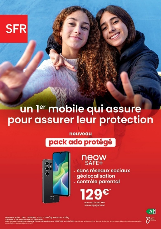 SFR lance le « Pack ado protégé » pour encadrer les premiers usages smartphone avec le NEOW Safe Plus SFR lance le « Pack ado protégé » pour encadrer les premiers usages smartphone avec le NEOW Safe Plus