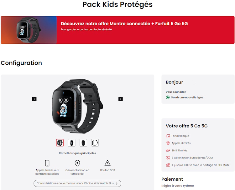 SFR lance son Pack Kids Protégés : une montre connectée pour enfants afin de retarder l'achat du premier smartphone SFR lance son Pack Kids Protégés : une montre connectée pour enfants afin de retarder l'achat du premier smartphone