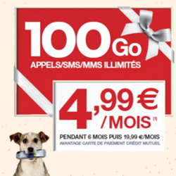 Le forfait 100 Go est � partir de 4.99 � chez chez CIC Mobile et Cr�dit Mutuel Mobile