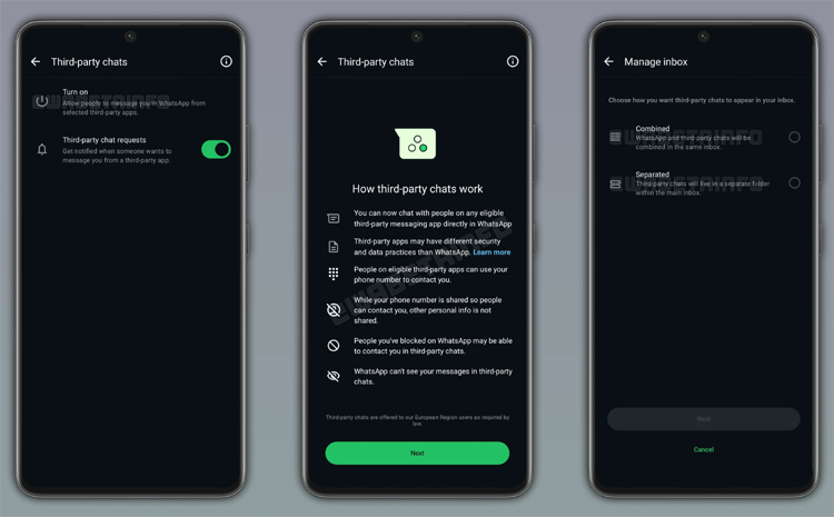 WhatsApp va s'ouvrir aux autres messageries : vous pourrez bientôt écrire à vos amis Signal ou Telegram depuis WhatsApp WhatsApp va s'ouvrir aux autres messageries : vous pourrez bientôt écrire à vos amis Signal ou Telegram depuis WhatsApp